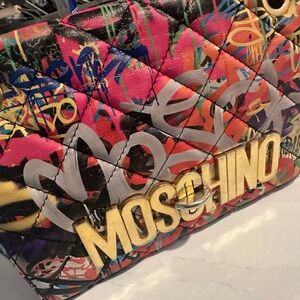 Moschino vintage hand bag (graffiti)